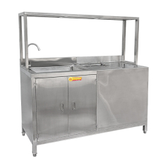 BÀN TỦ INOX CÓ BỒN RỬA INN 524