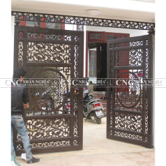 Cửa Cổng Sắt Mỹ Thuật 2 Cánh CNC-038