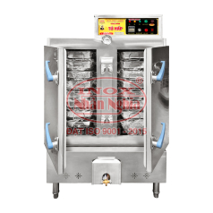 TỦ HẤP CƠM CÔNG NGHIỆP 16 KHAY ÉP - SỬ DỤNG GAS VÀ ĐIỆN